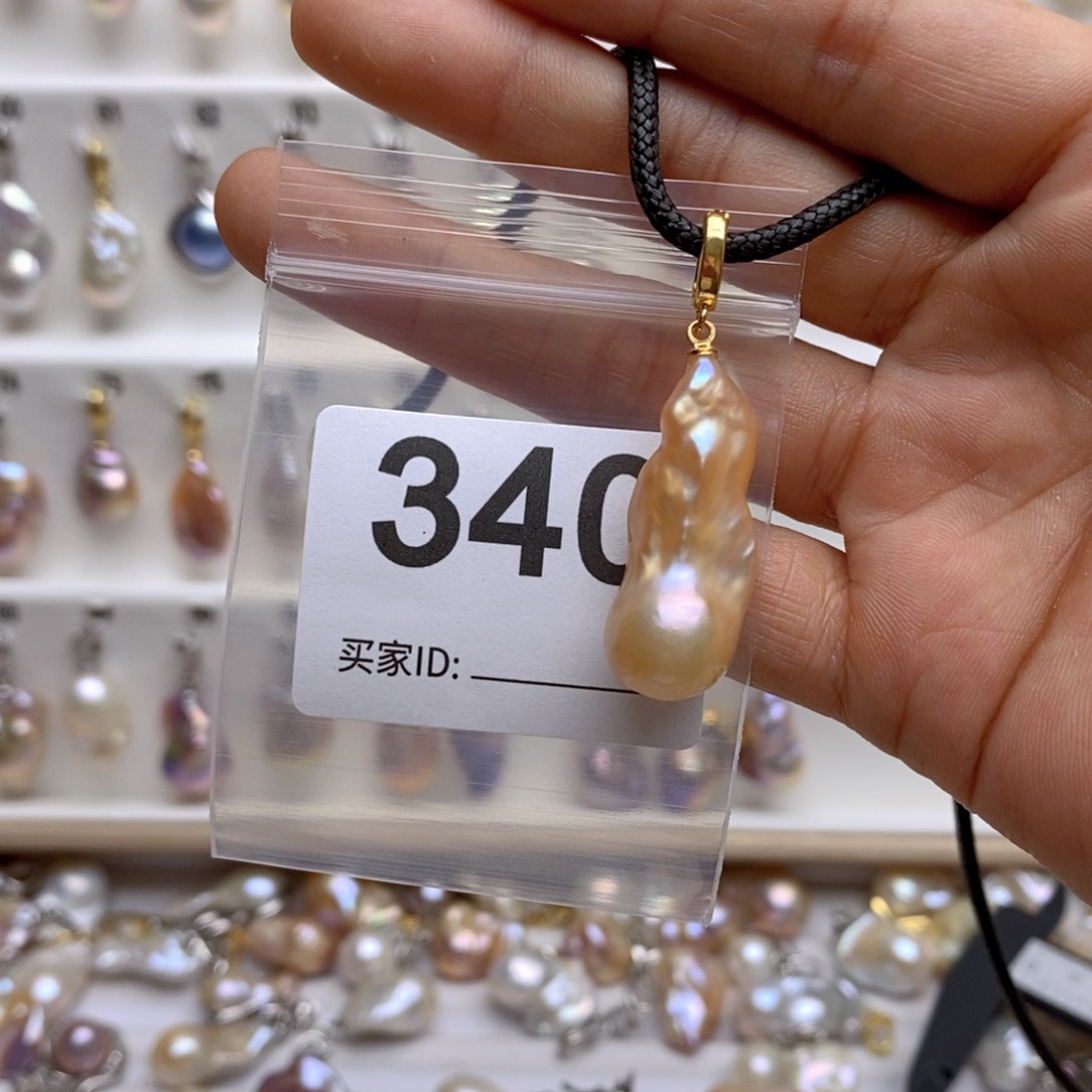 淡水珍珠颈饰银S925镶嵌340