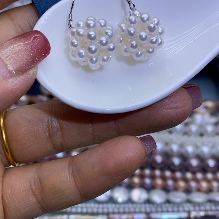 珠宝首饰银S925镶嵌淡水珍珠