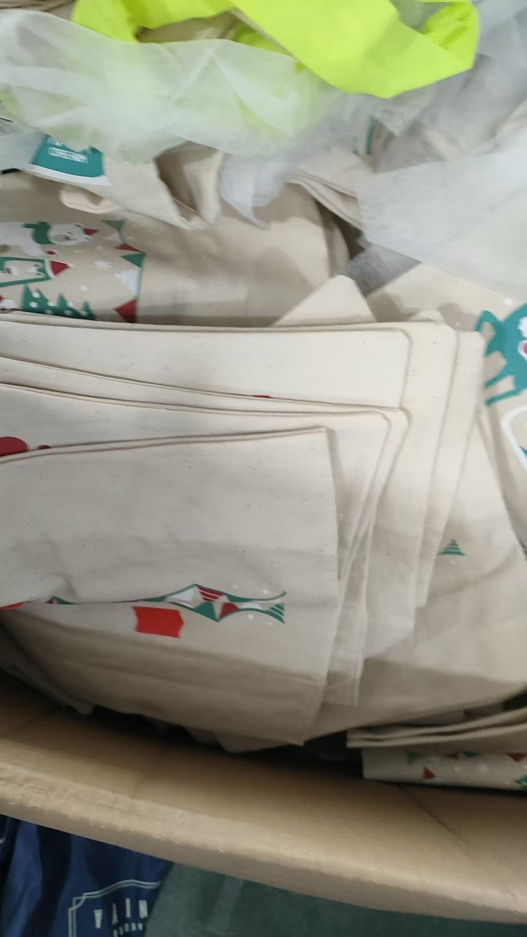 多色帆布雪人布包发2个