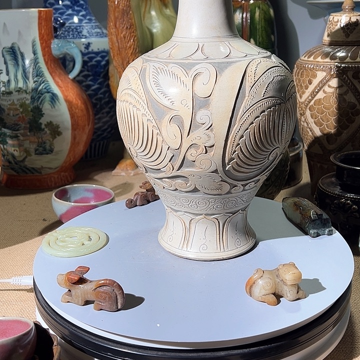 摆件不*玩摆件磁州窑瓶子