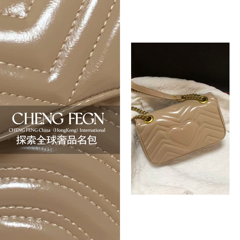 F232乘风· 探索全球奢品名包 【中号马蒙·奶杏色】