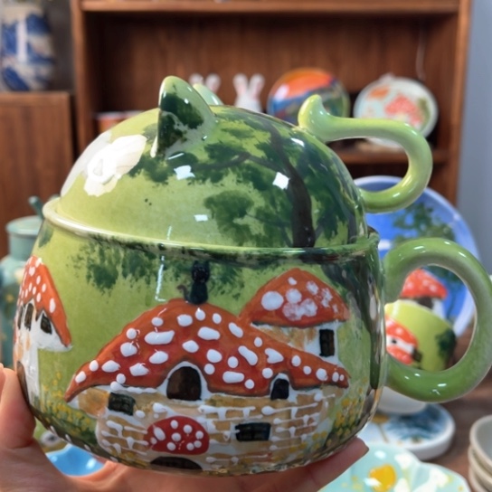 炉景德镇釉下手绘陶瓷 