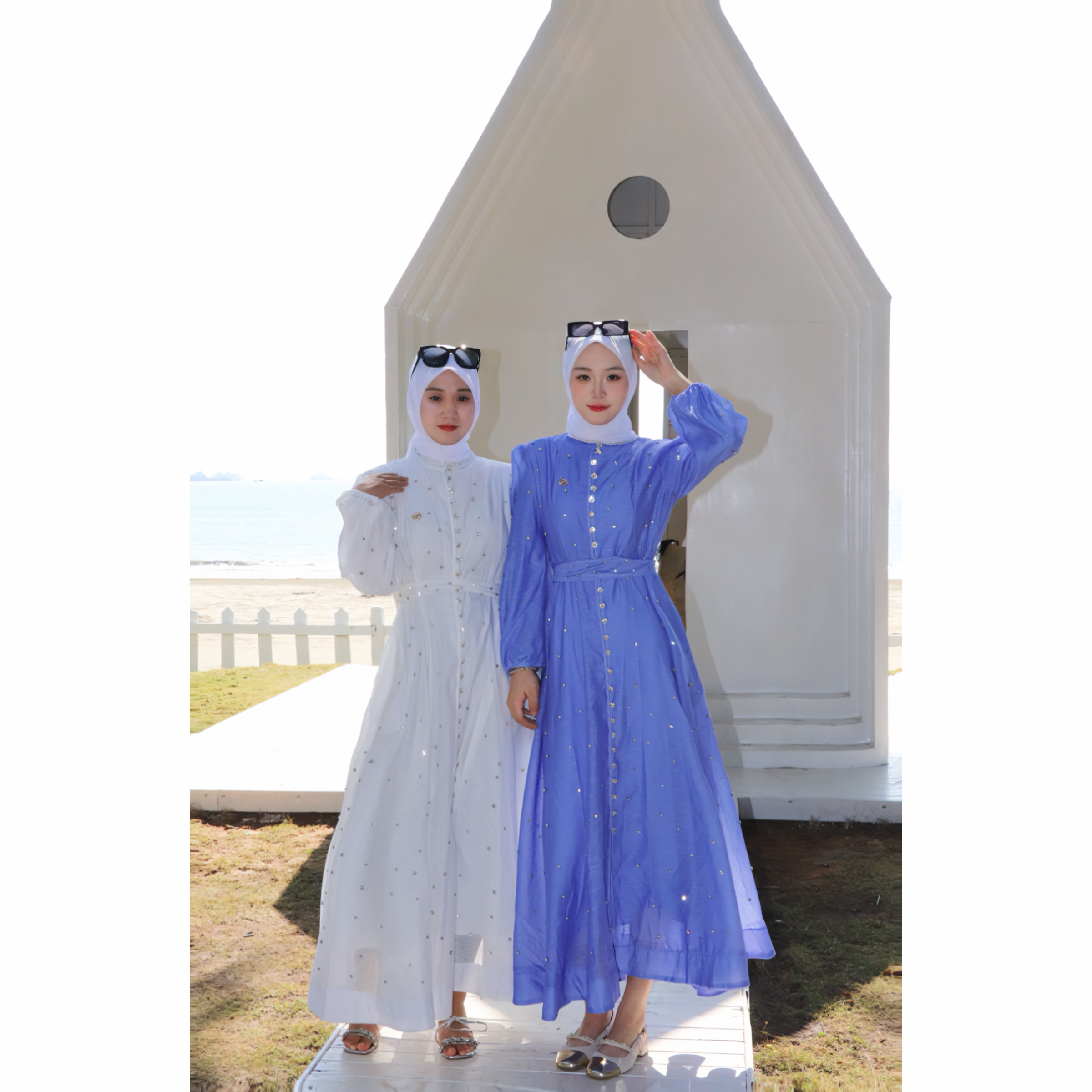 Y2503霓裳泡珠连衣裙