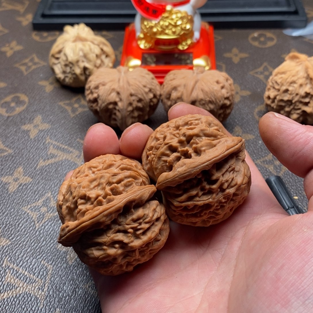 财***福文玩核桃精品对金麒麟全品46