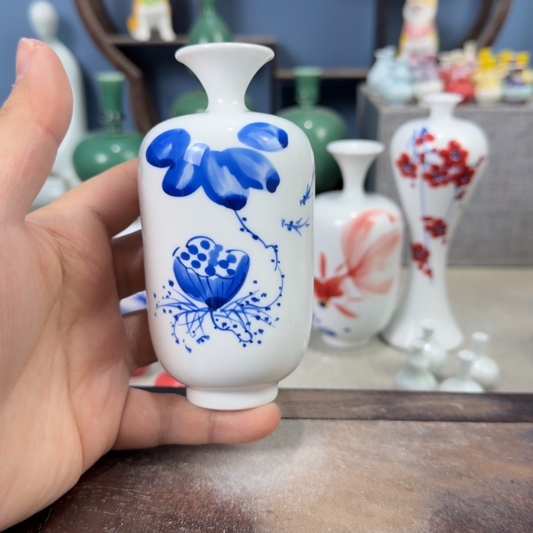 陶瓷手工小花器摆件