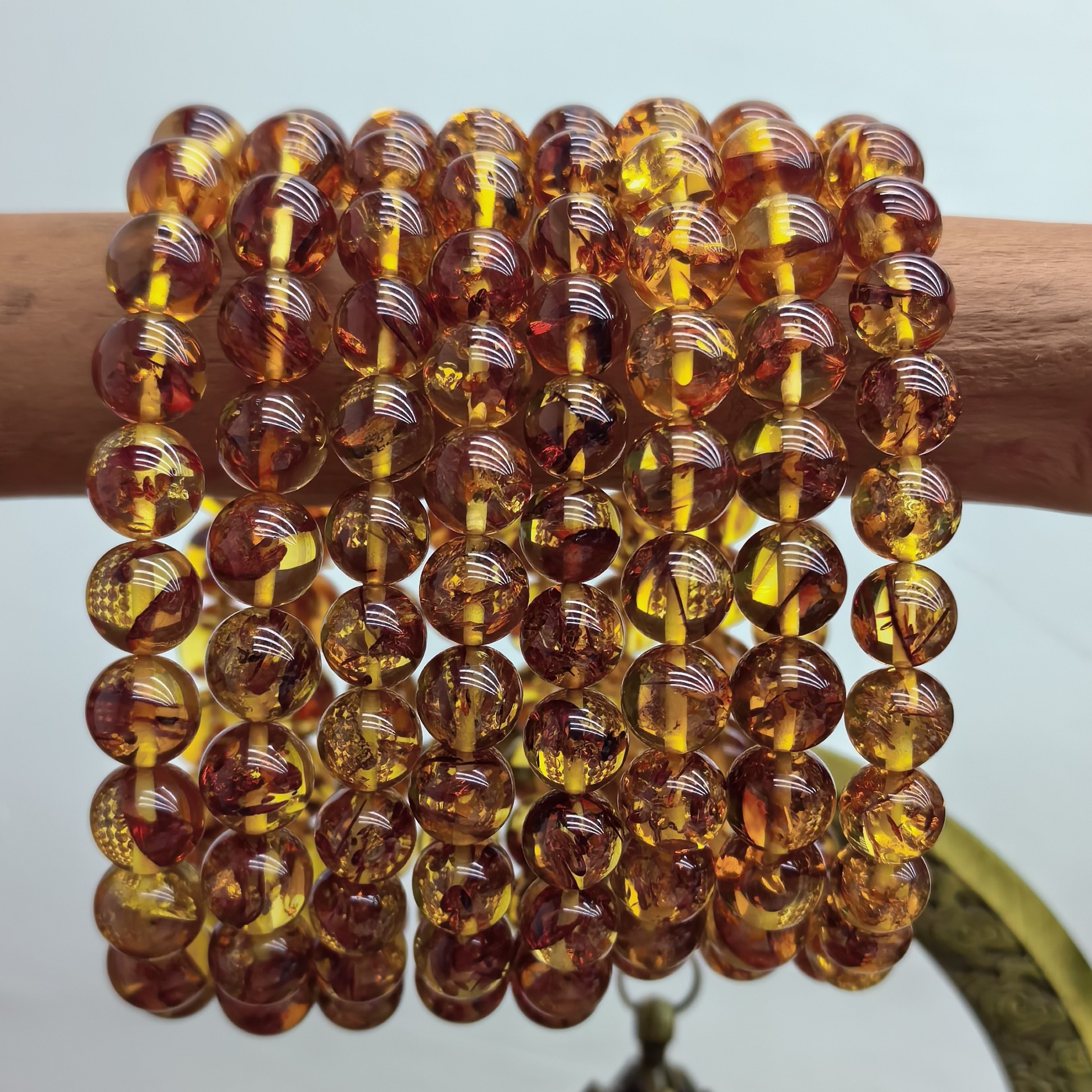 天然花珀手串 先鉴后发 多样性发其一