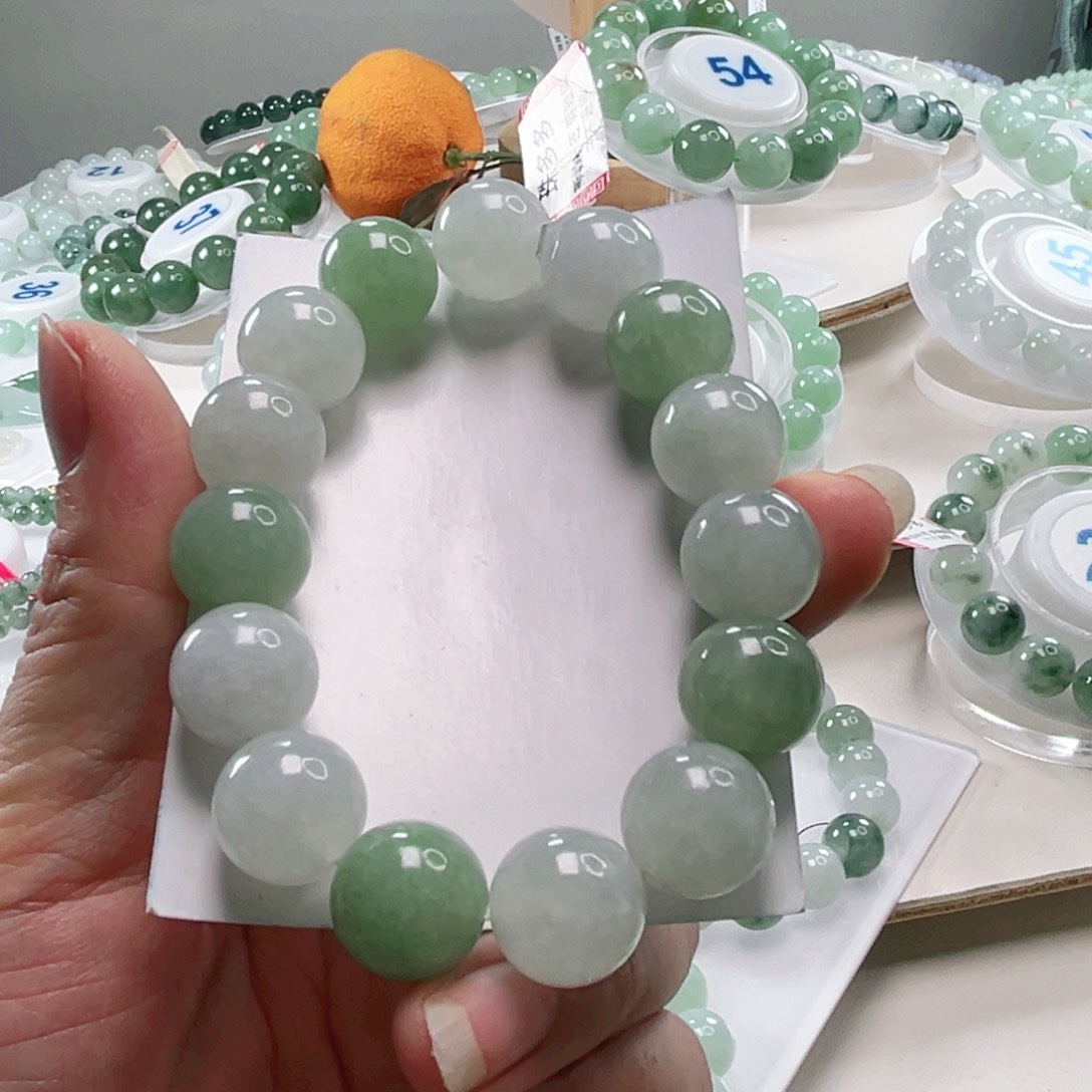 翡翠未镶嵌手链手串14+