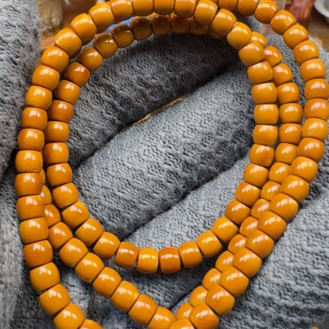 橄榄核手串/手链5.6老挝核尖直切108微白