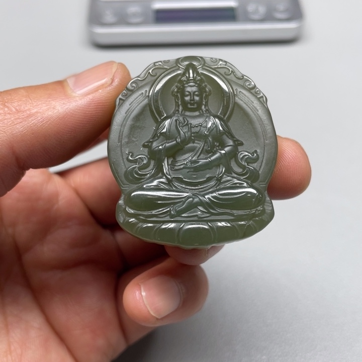 和田玉吊坠(不含链)未镶嵌骑*