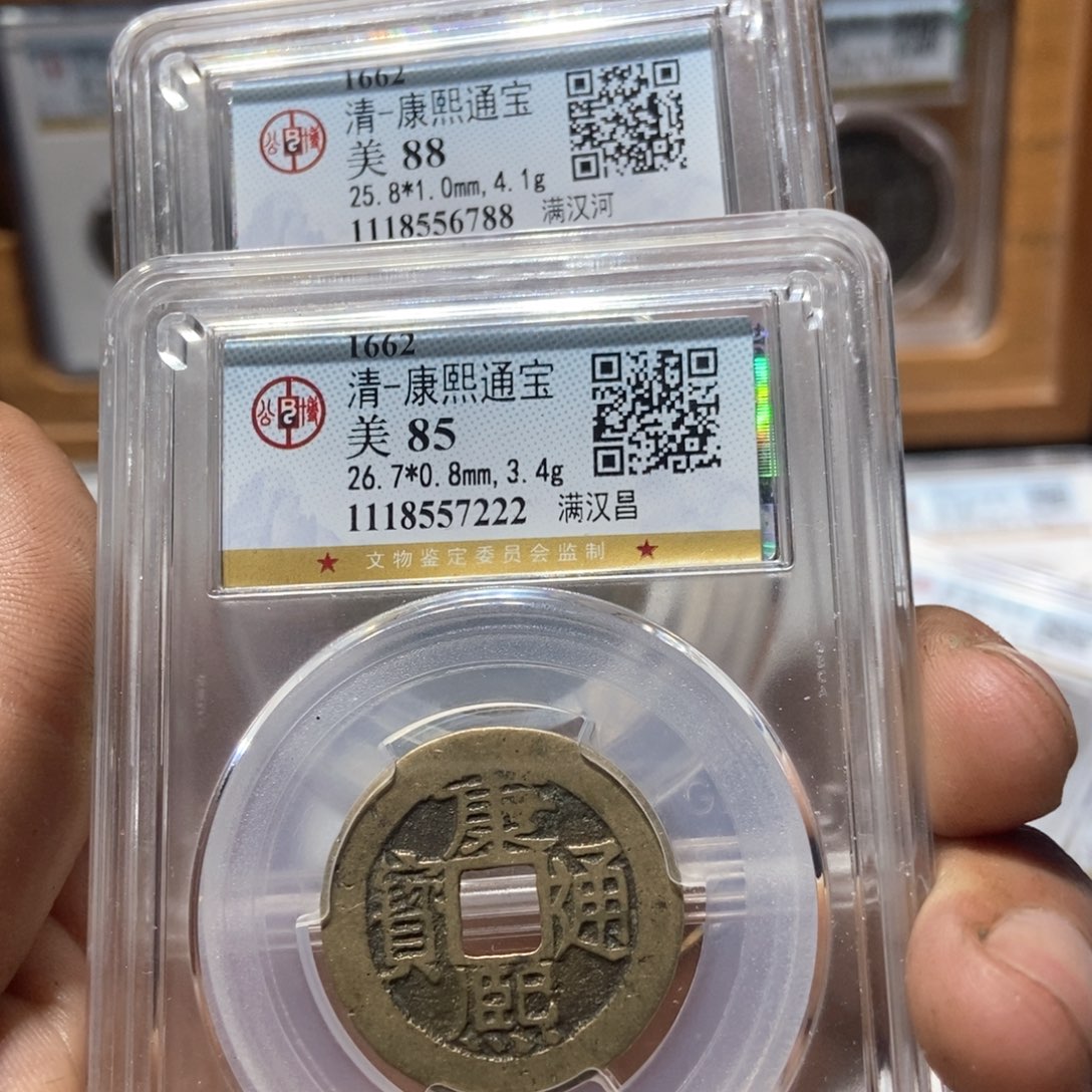 铜Y****寧董董精选康熙通宝背昌，河两枚6788.7222