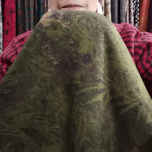 织花奥绒布料枫叶1.2米布头