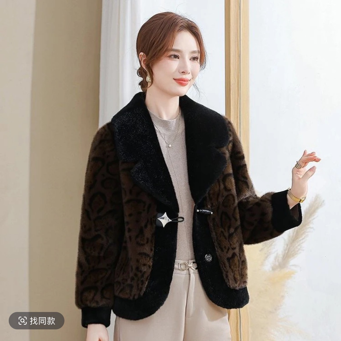 加厚款设计师气质2025年最新款大豹点时尚短裤领子欧豹优品纳鑫阁