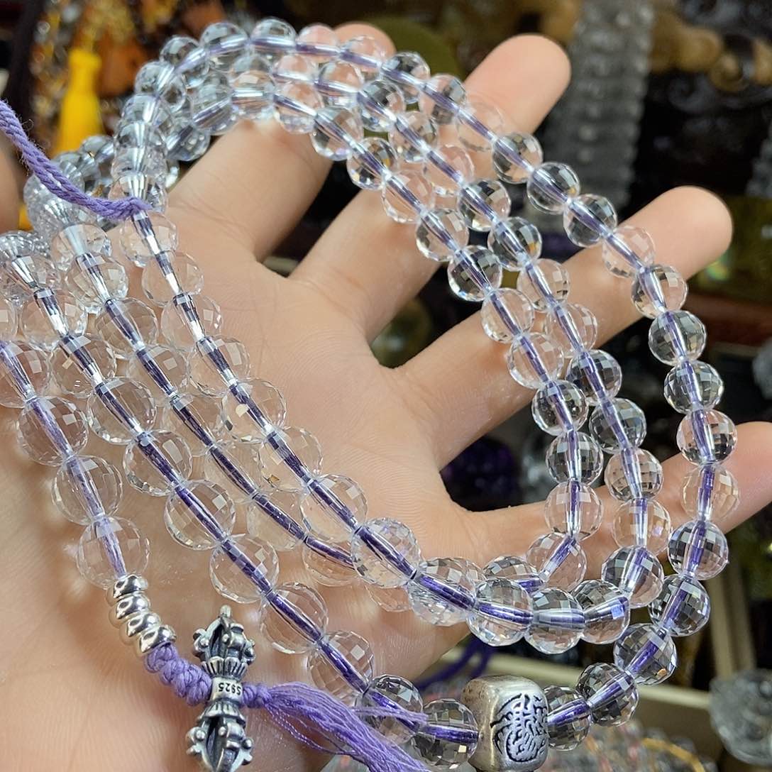 未镶嵌套链水晶水晶108颗念珠