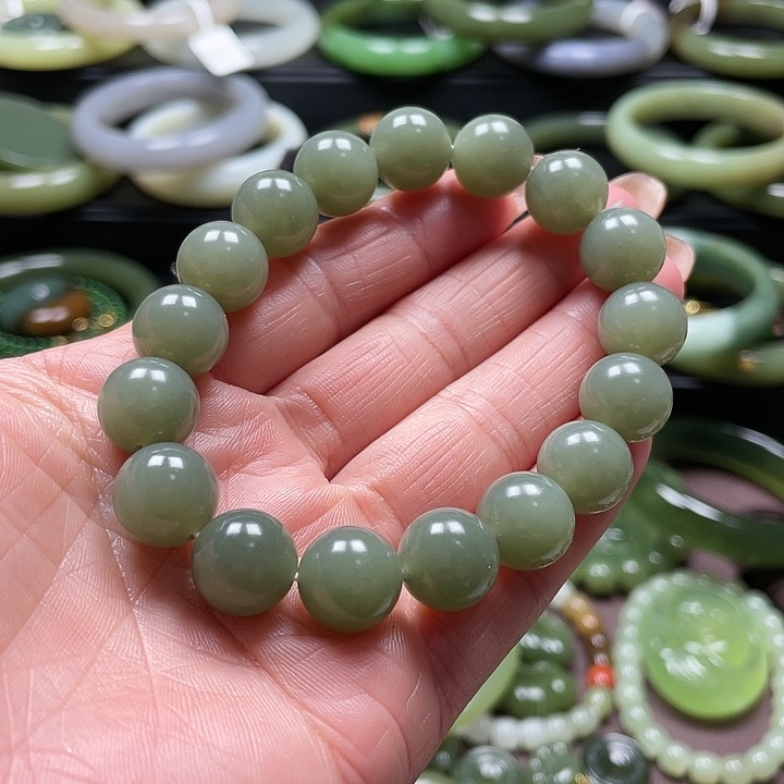 和田玉未镶嵌手链