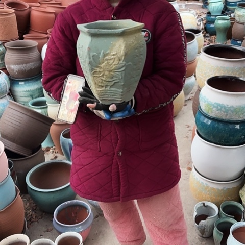 口18高24瑕疵盆子 