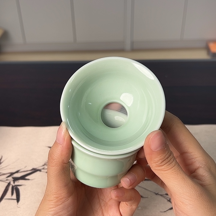 龙泉云间青瓷小米茶器