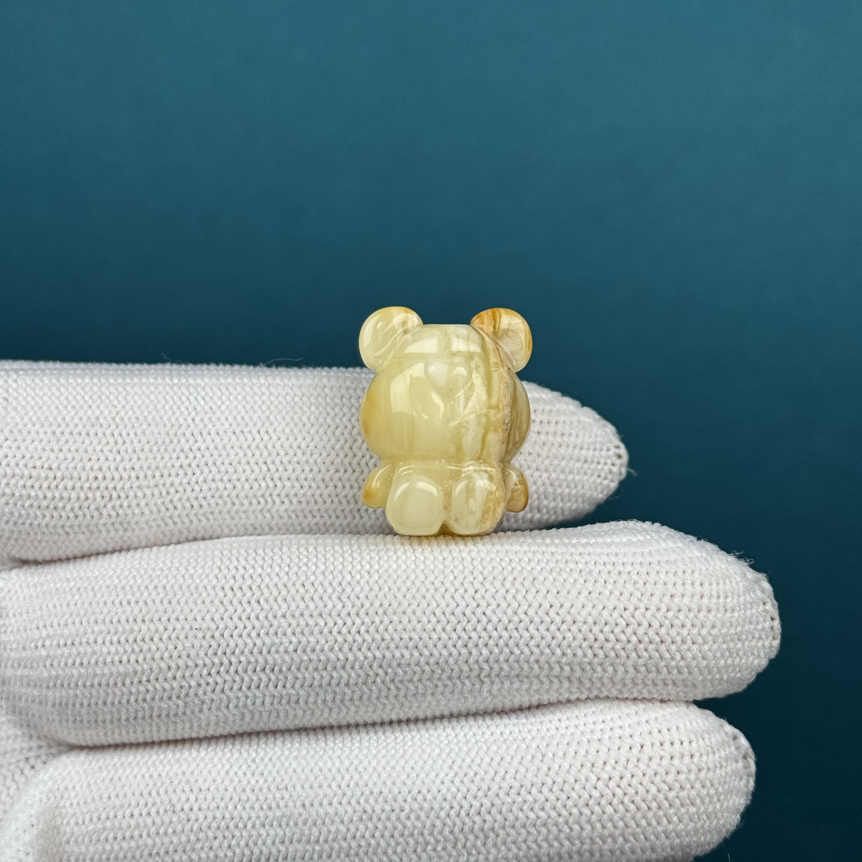 D7389天然原矿蜜蜡【瑕疵特价】小熊 16*21*13mm支持复检假一罚十