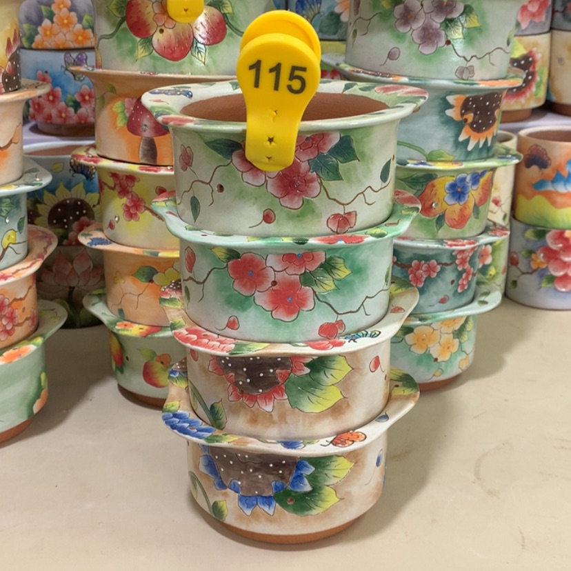 【闪购商品】红陶果**贝花盆