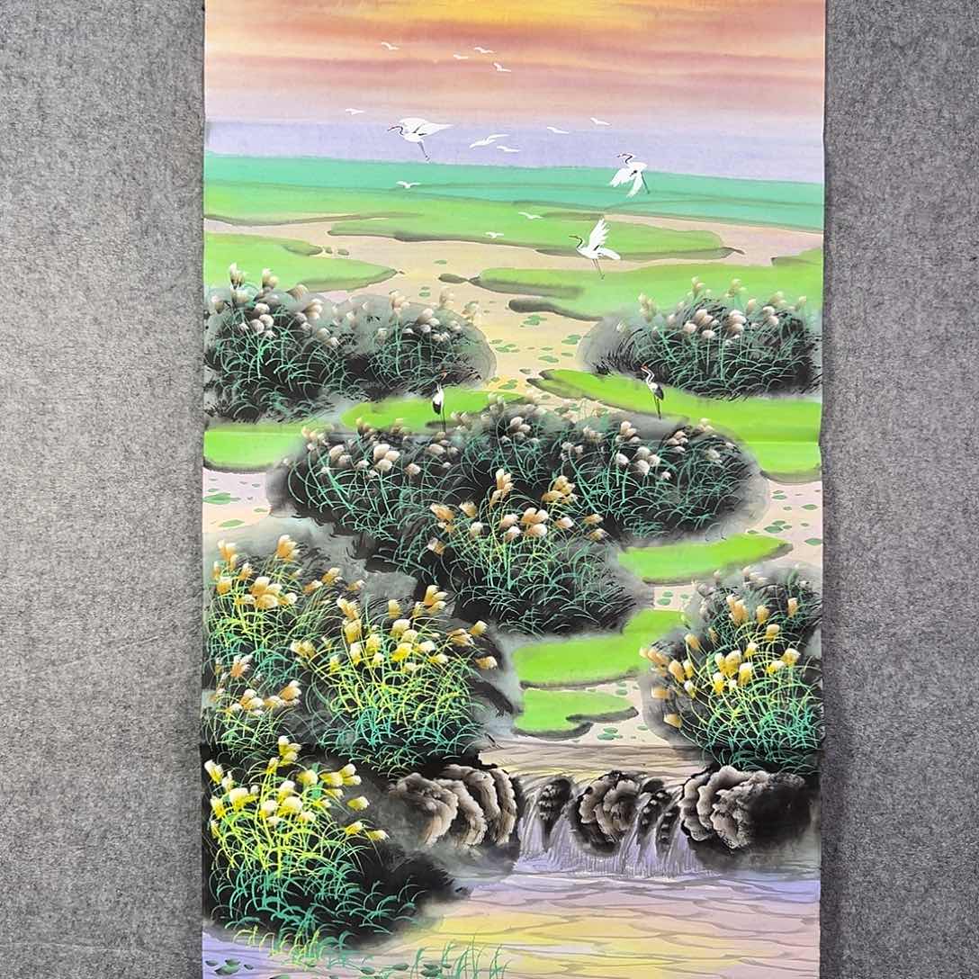 国画649 牡丹之花之叶的颜色