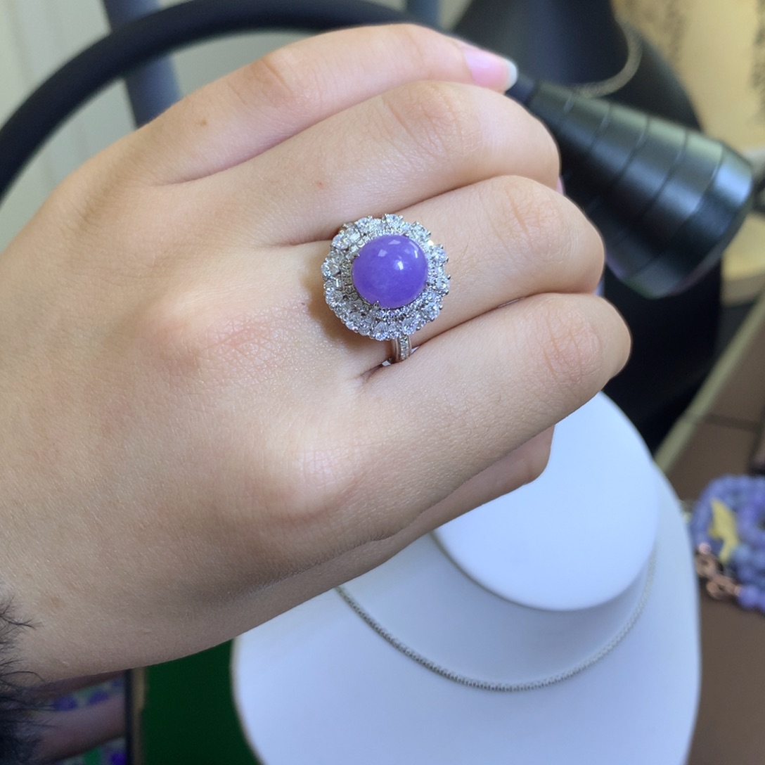 翡翠颈饰18K金镶嵌?***君翡翠