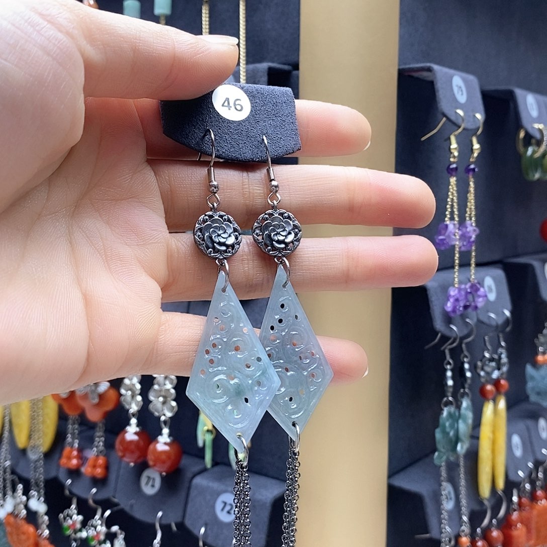 *****翡翠未镶嵌耳饰耳饰