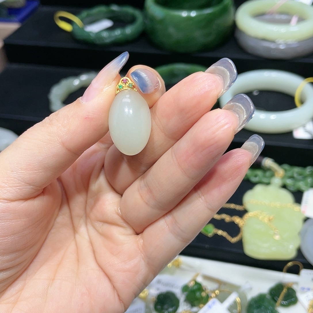 【闪购商品】和田玉挂件59圈口5未镶嵌