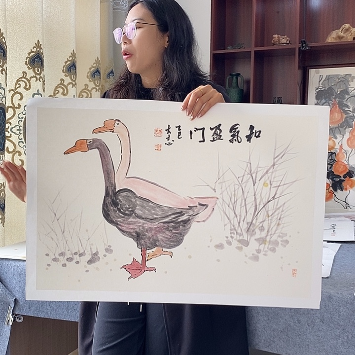 国画纯手绘国画写意作品45*68