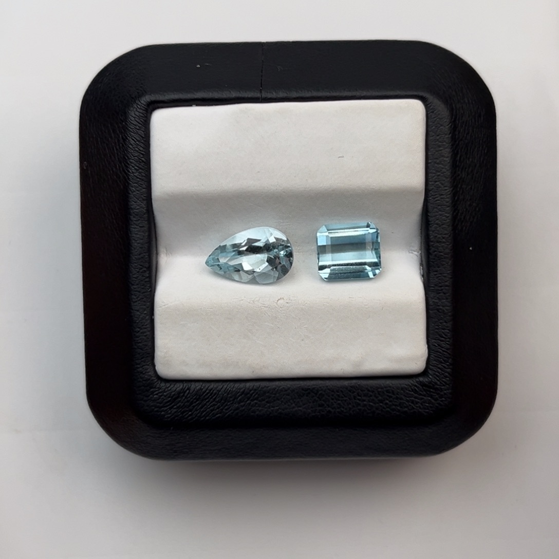 海蓝宝石裸石未镶嵌天然全净无瑕2P