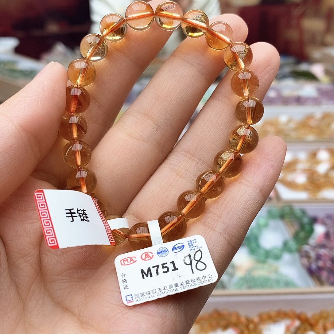 水晶手链未镶嵌M741黄水