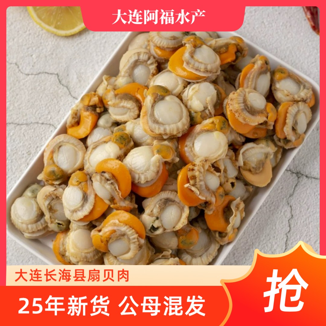 【活动专属】扇贝肉25年新货 公母混发3斤  顺丰京东包邮