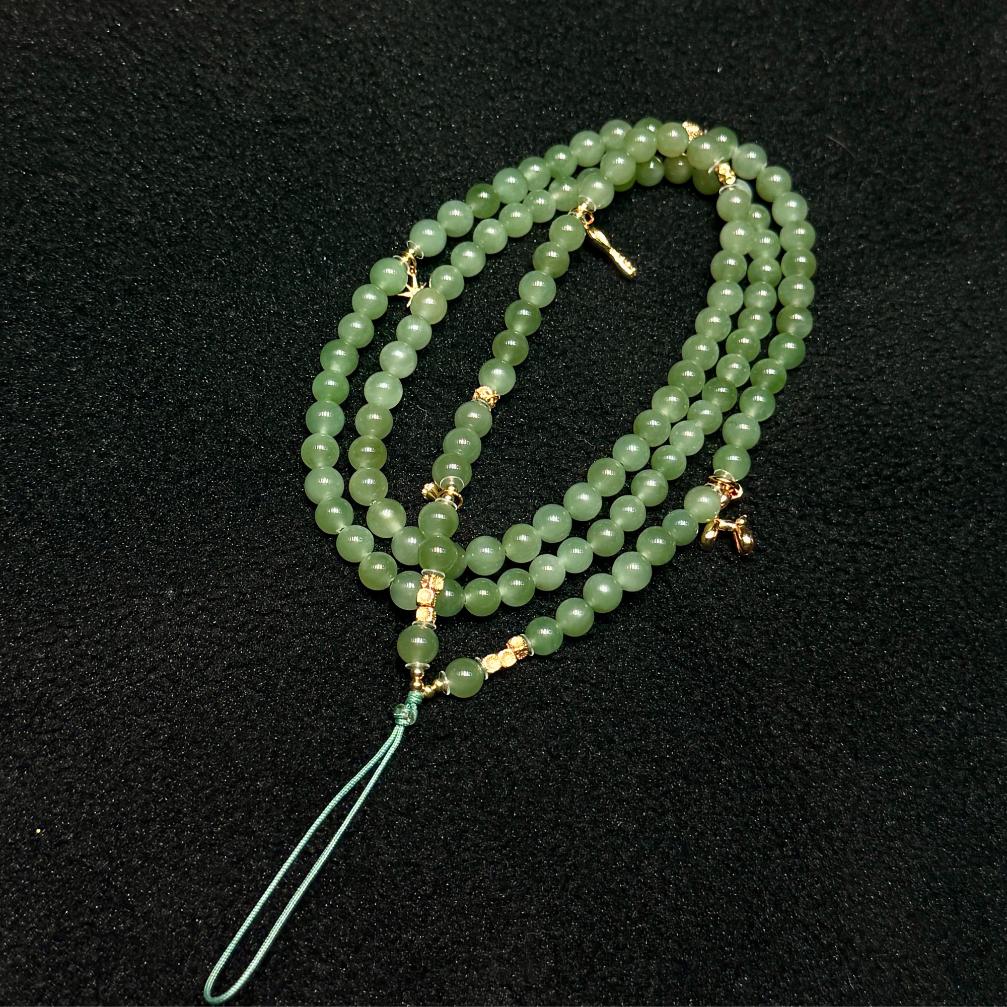 ZBG1102粉青手机链长款（天然珠宝多样性发其一）