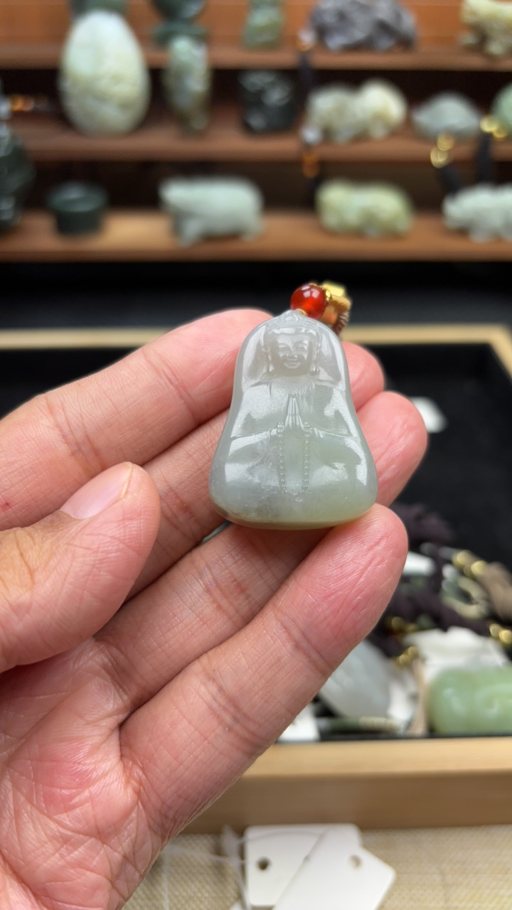 保真和田玉素衣观音时尚吊坠百搭精雕礼物拍一发一手工精致气质