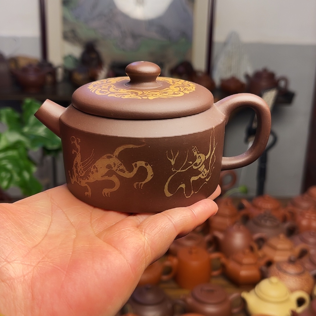 金***陵紫砂壶原矿老紫泥绞泥壶新粉福利价