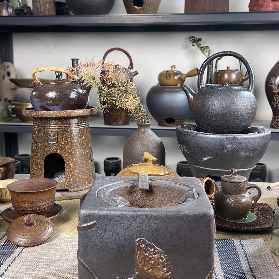 壶紫砂粗陶实用炭炉