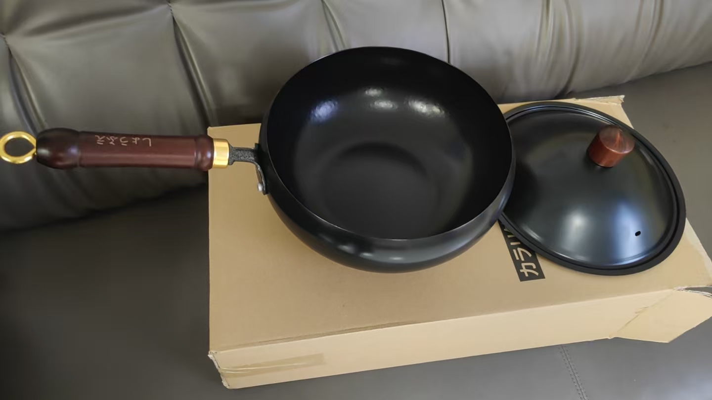 【高货】古法锻造无涂层大肚锅正宗家用小铁锅平底炒菜锅 炒锅加厚