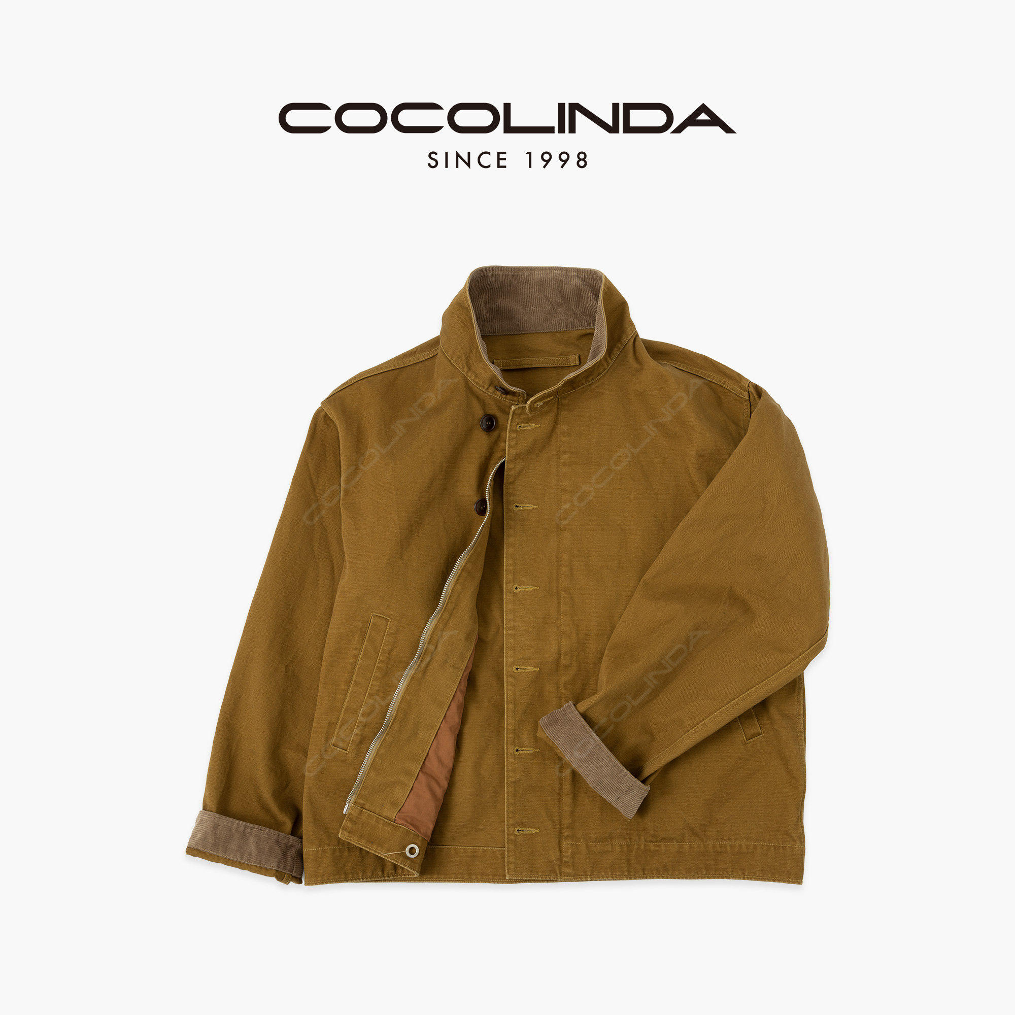 COCOLINDA | "迪木尔风“【100棉】拉夫 老钱风短款立领外套 C5663
