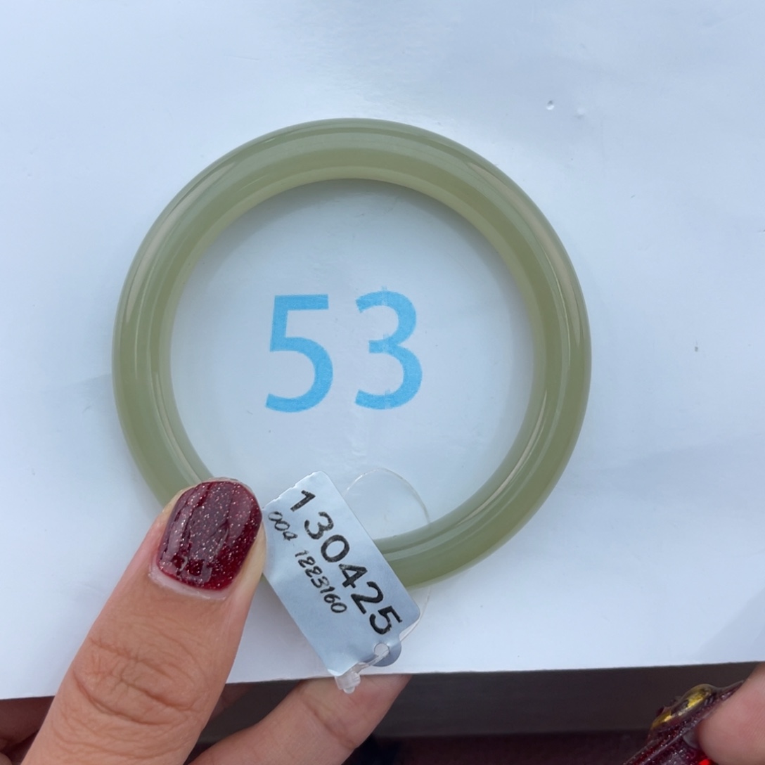 和田玉手镯未镶嵌53+