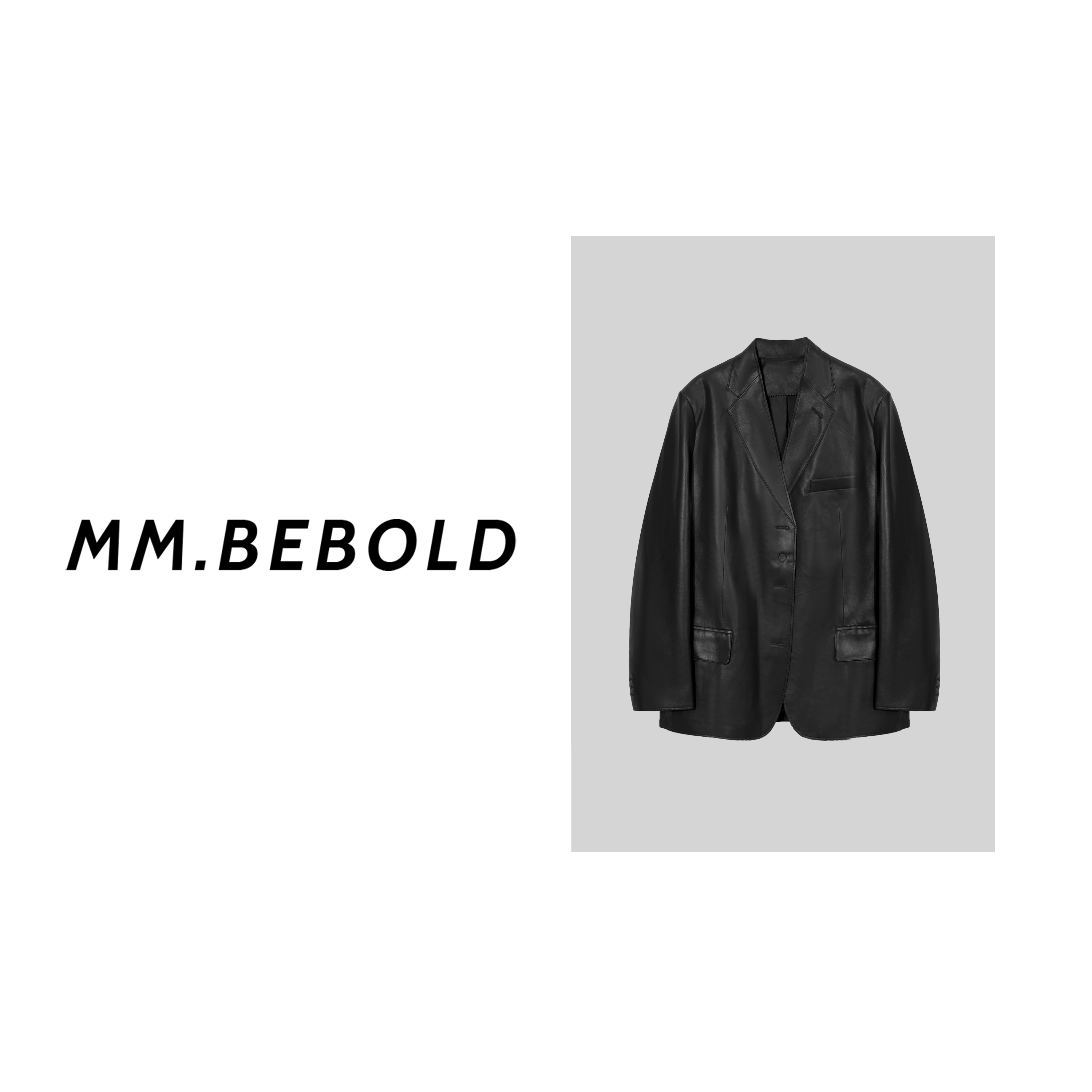 【大大精选】失信 羊皮 100 设计感小众休闲小西服YZ2328