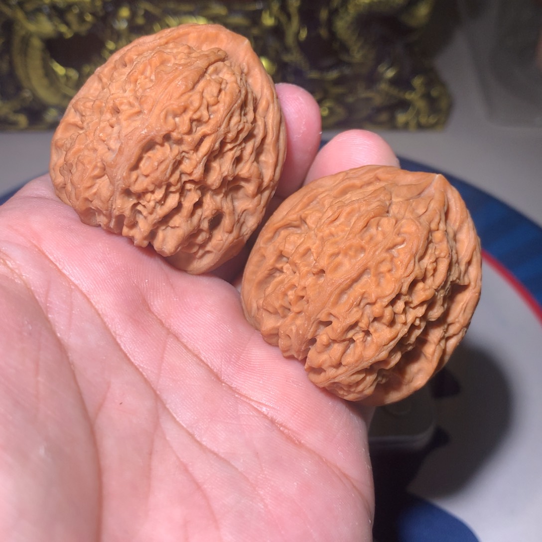 文玩核桃把件拉丝南将42克重47