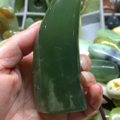 蛇纹石玉未镶嵌手把件