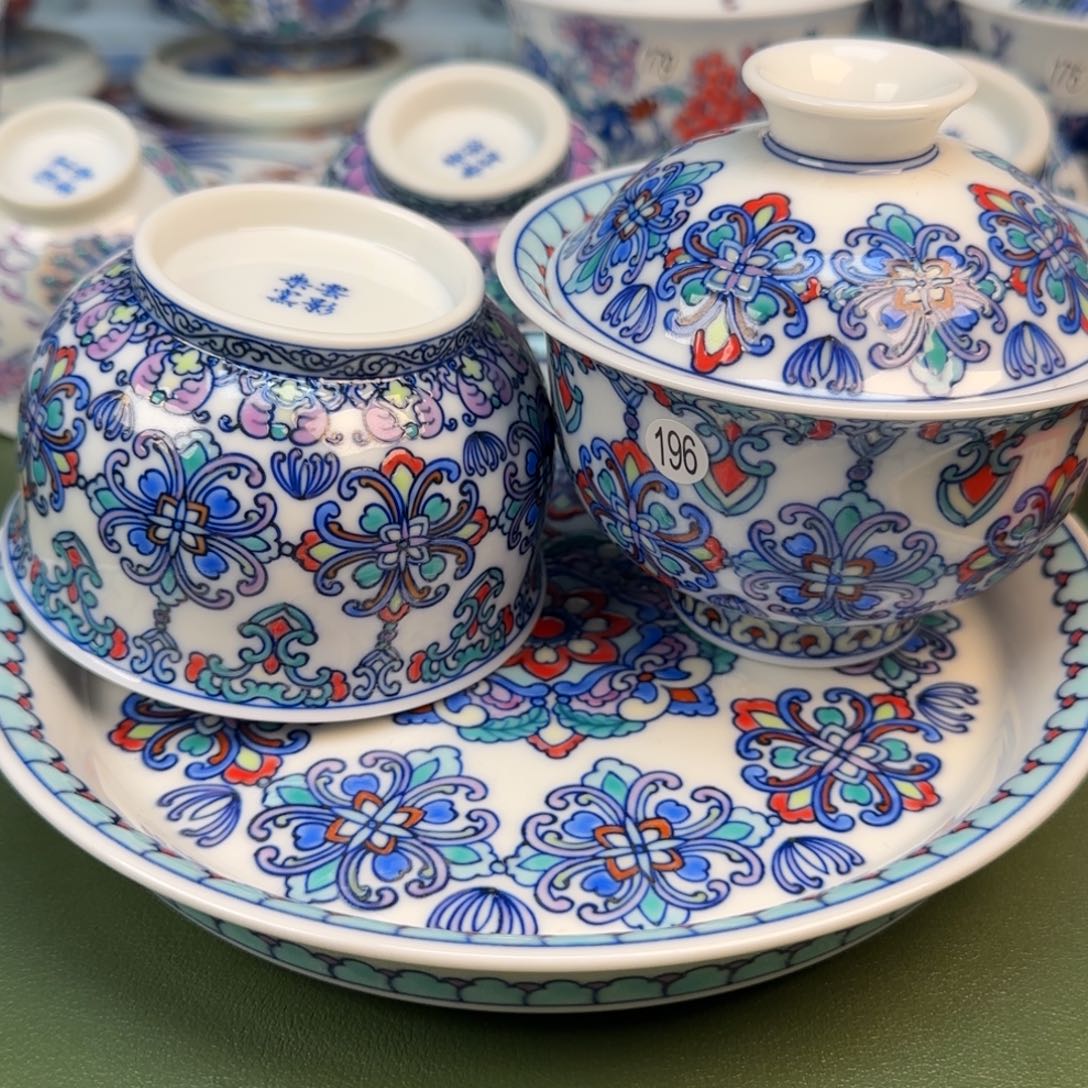 彦祖纯手工手绘茶具