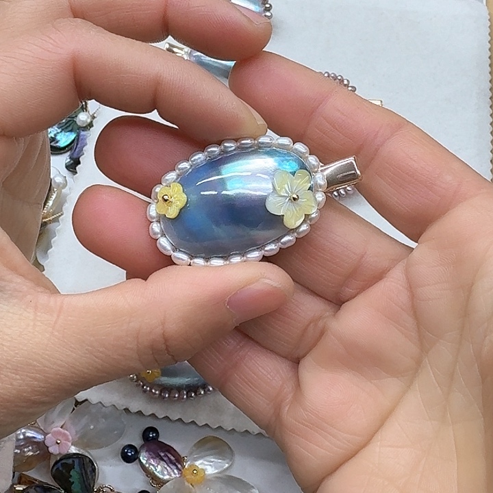 淡水珍珠珍珠银S925镶嵌