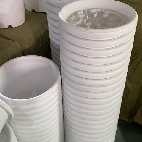 树脂四季3号10个盆10个托白色的