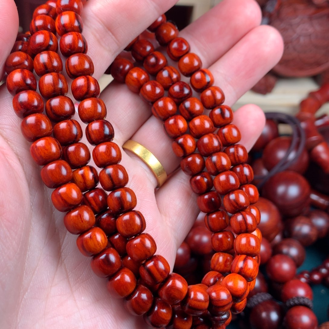 檀香紫檀（小叶紫檀）7×8老形108鳞底黑线，