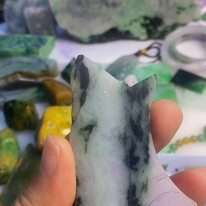 翡翠散珠天然翡翠A货挂件