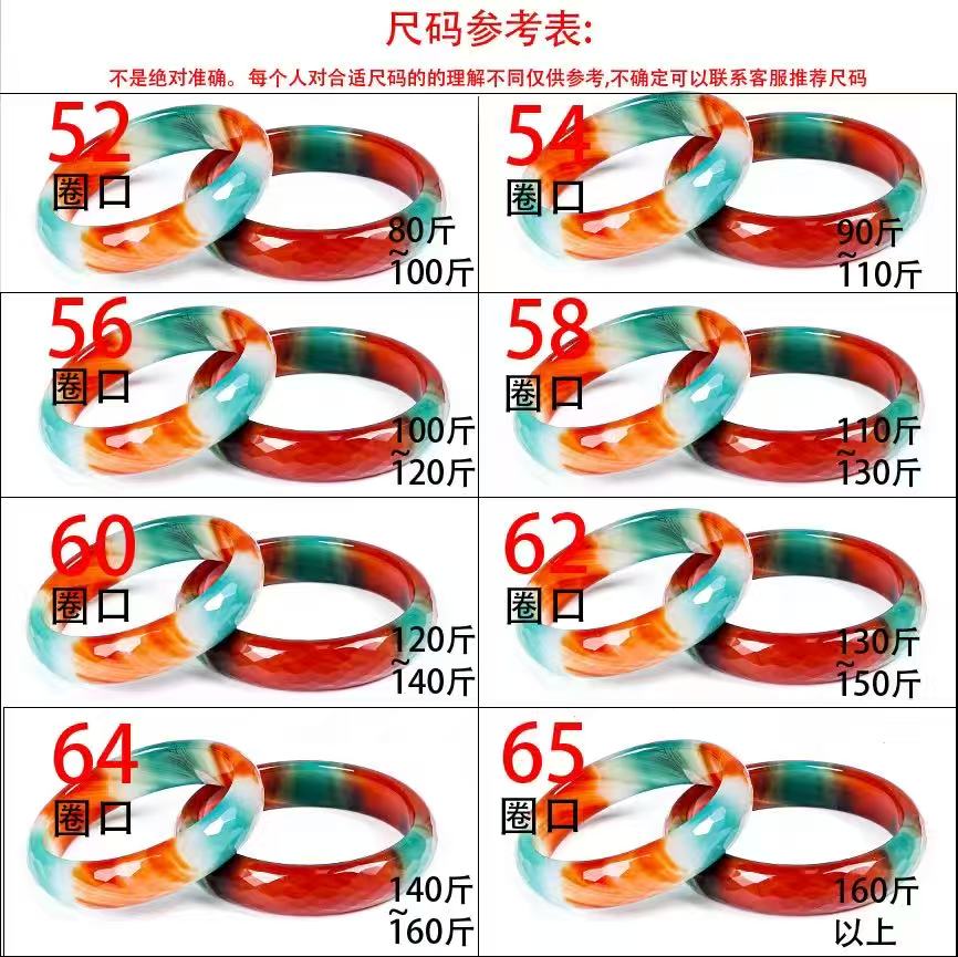 商品讲解5-15分钟上车，手镯圈口测量图，勿拍谢谢！