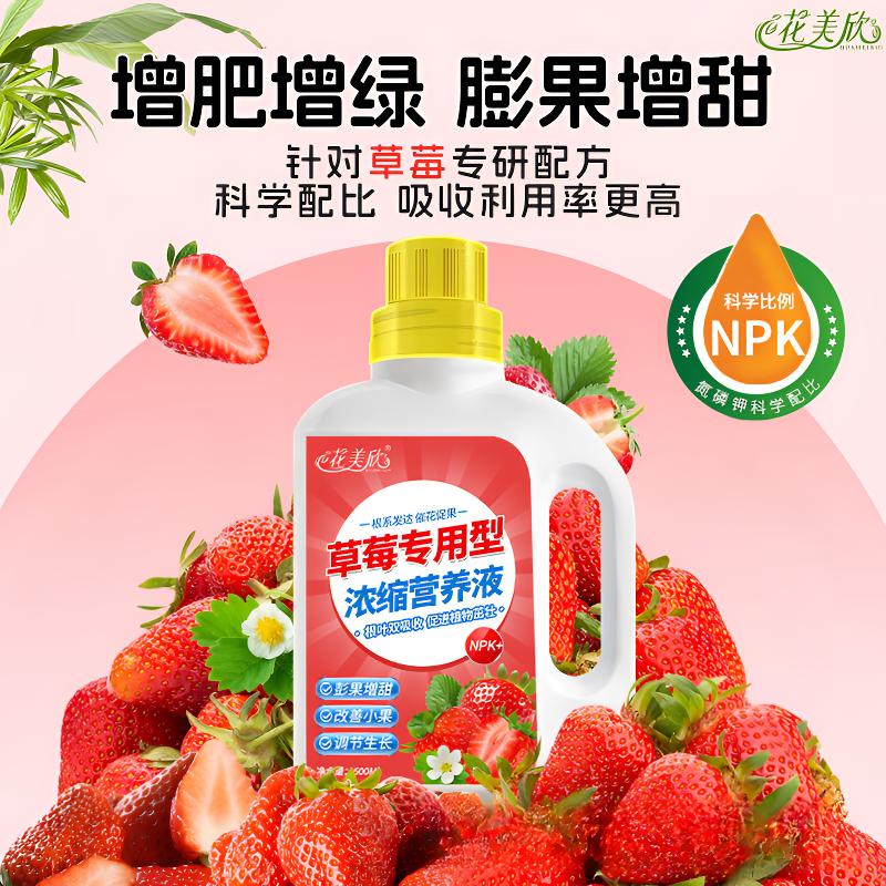 草莓苗肥料专用营养液水溶肥家用盆栽有机肥料坐果期促果通用型