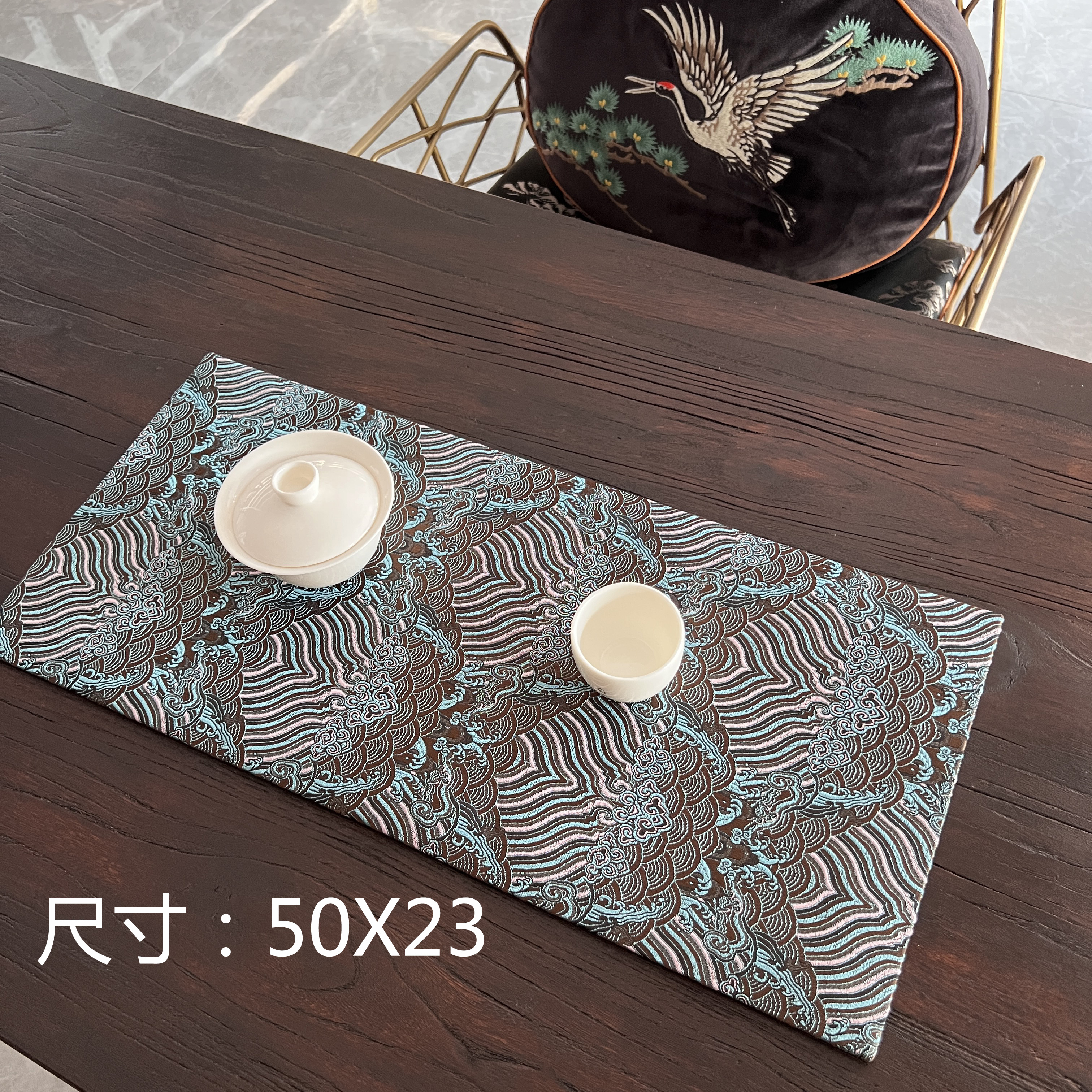 Z501织锦茶席，家里面料随便卖