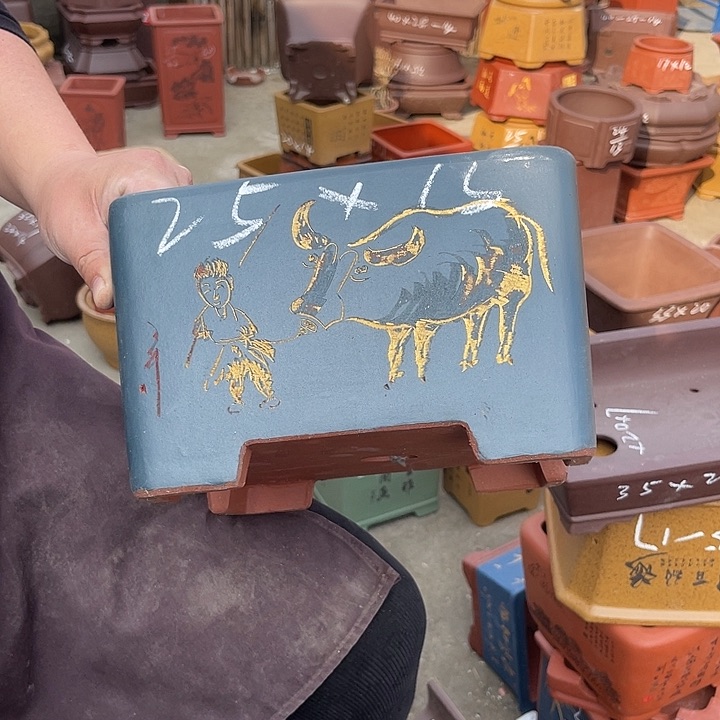 紫砂花盆紫砂等传统