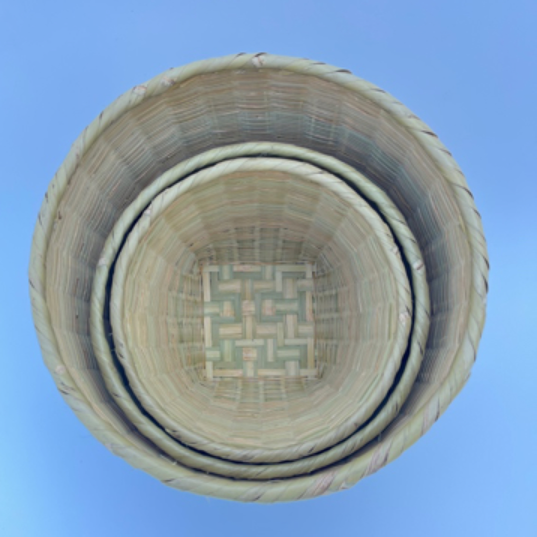 （环保竹编婚庆小箩筐）纯手工编制竹艺品